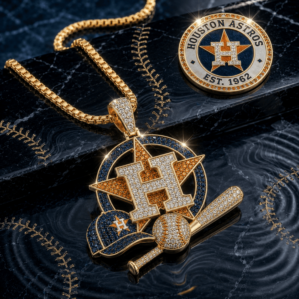 HTA Solid Gold Chain with Diamond Pendant BMD