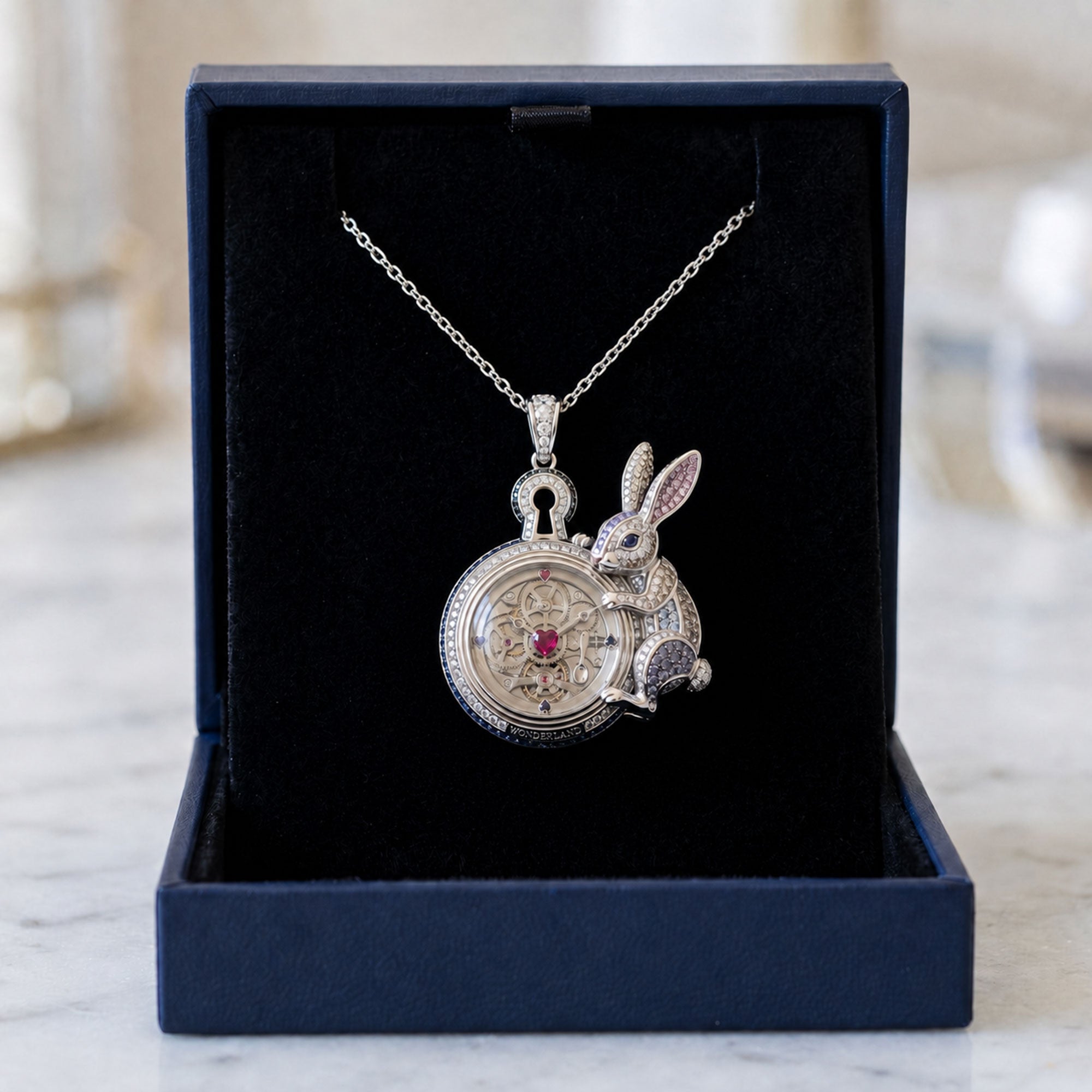 ALW Solid Gold Chain with Diamond Pendant HTTT