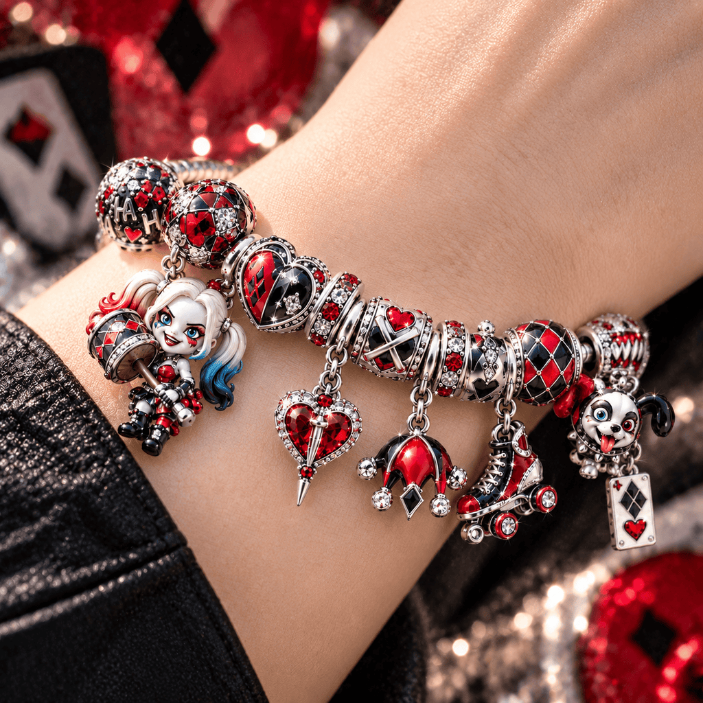 HLQ Silver Charm Bracelet Set NTTB