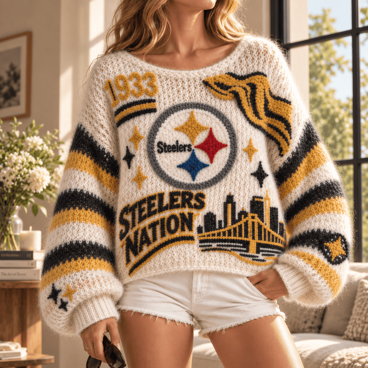 PBS Women’s Open-Knit Sweater NTKO