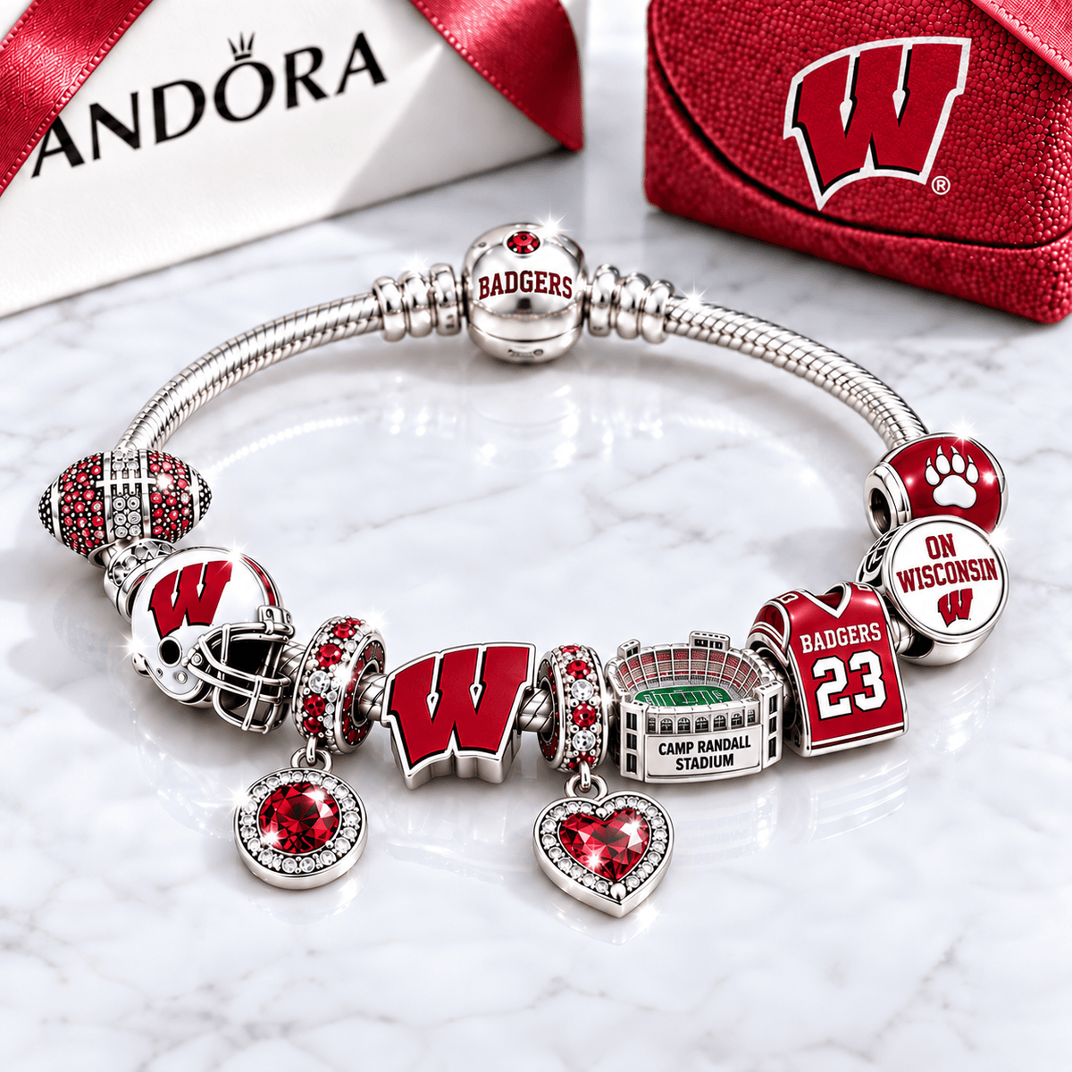 WBG Silver Charm Bracelet Set BMD