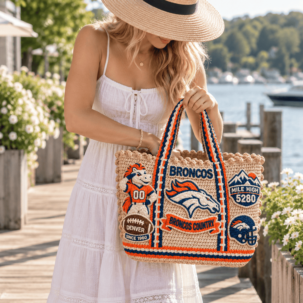 DVBC Straw-Style Embellished Tote Bag NTKO