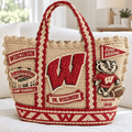 WBG Straw-Style Embellished Tote Bag HTTT
