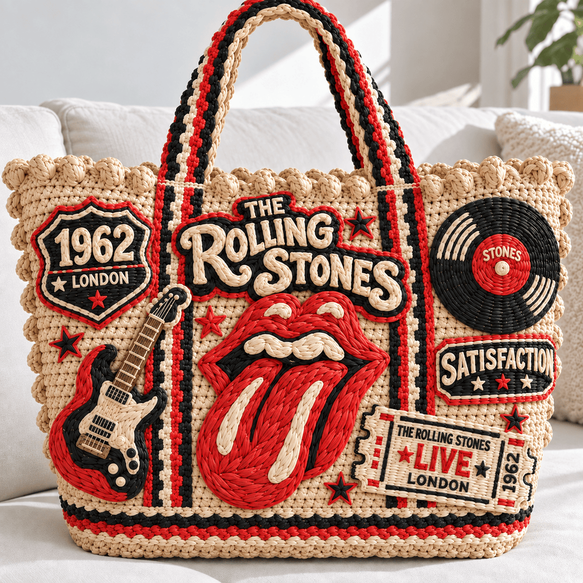 RLST Straw-Style Embellished Tote Bag NTKO
