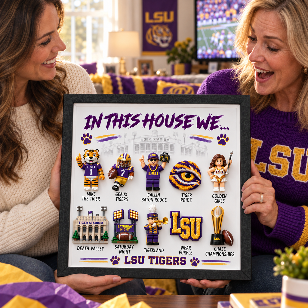 LSU "In This House We…" 3D Fan Display Frame TMH