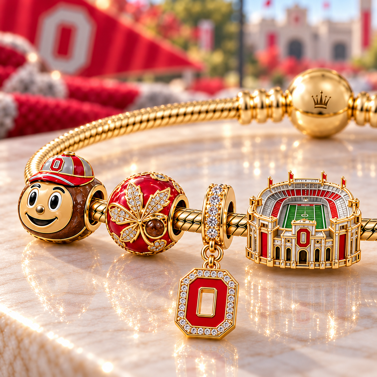 OSB Gold Charm Bracelet Set NHVH