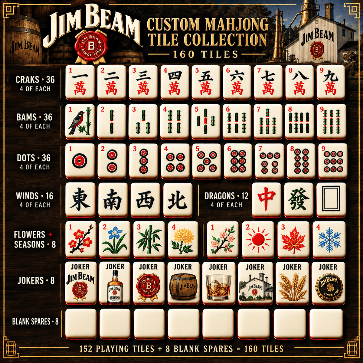 JBM Premium Mahjong Set – Game Night Edition PNPA