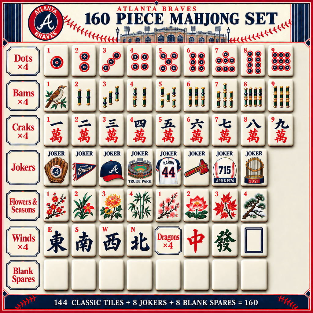 Premium ALB Mahjong Tiles Set TTMH
